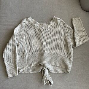 Express Off White Tie-Back Sweater